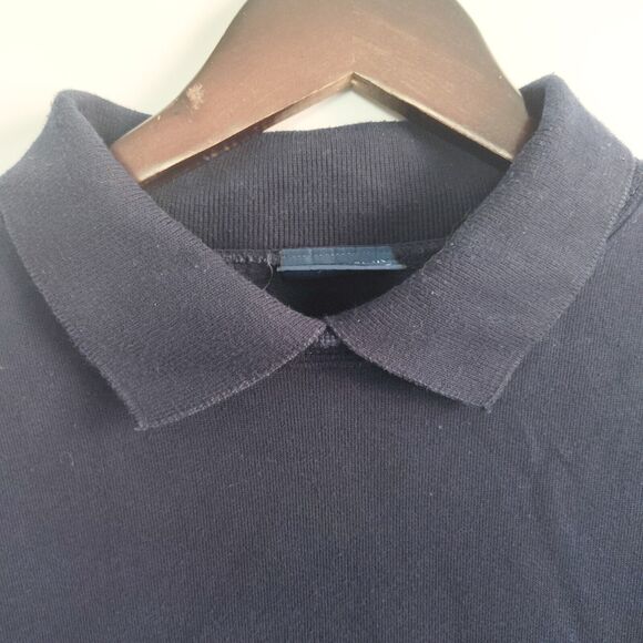 Vintage 90s Cottagecore Collared Sweatshirt 3D Farmer Sheep Pasture Scene Small - Picture 9 of 11